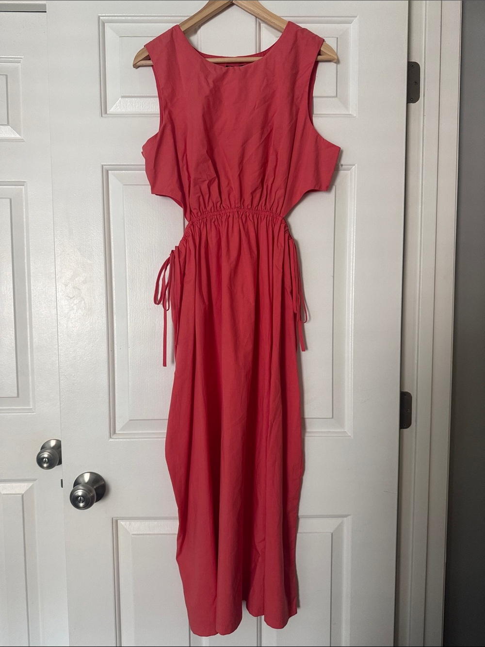 Rails Coral Maxi Dress with Side Cutout/Tie Waist